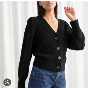 & Other Stories Black Cardigan Sweater